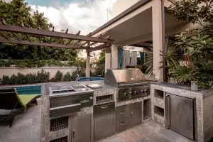 built-in barbecue