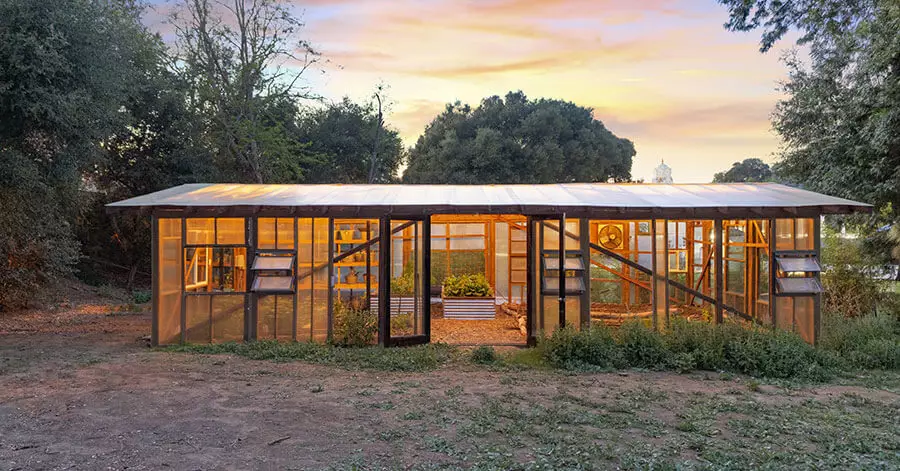 chicken coop on the urban farm 