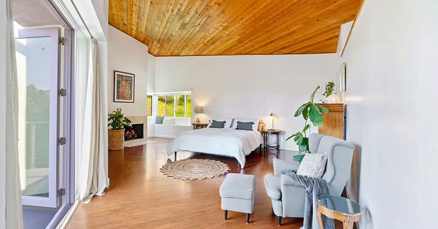 spacious light-filled master bedroom 