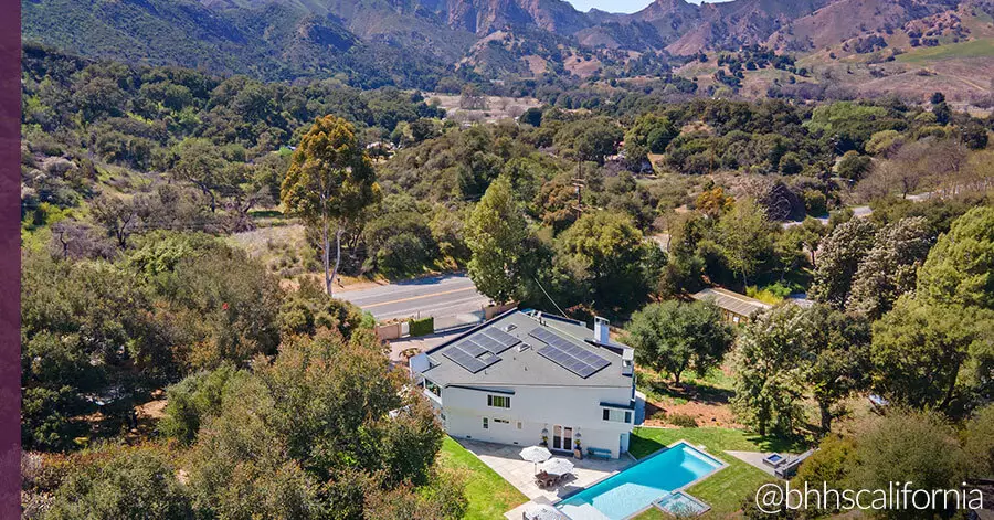 aerial shot of urban farm and home 