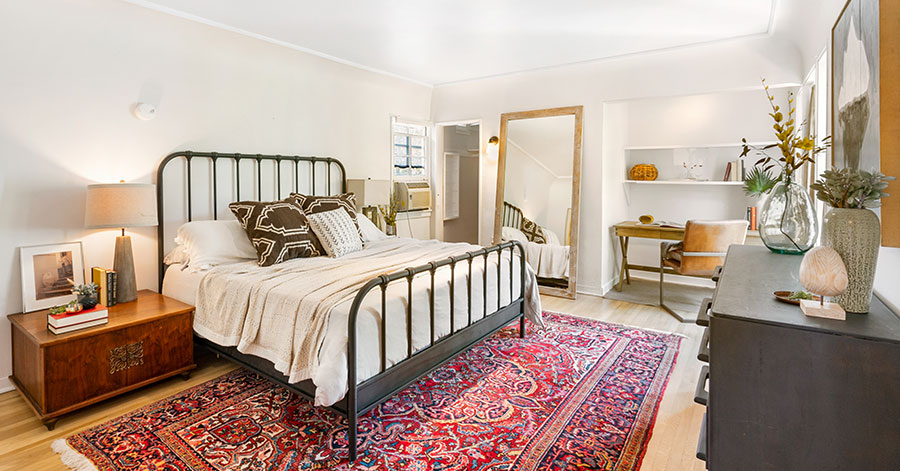 Beautiful bedroom with natural light