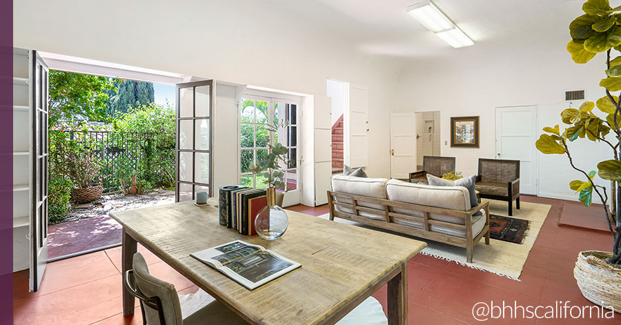 Interior shot of the living room in 2219 Ben Lomond Drive