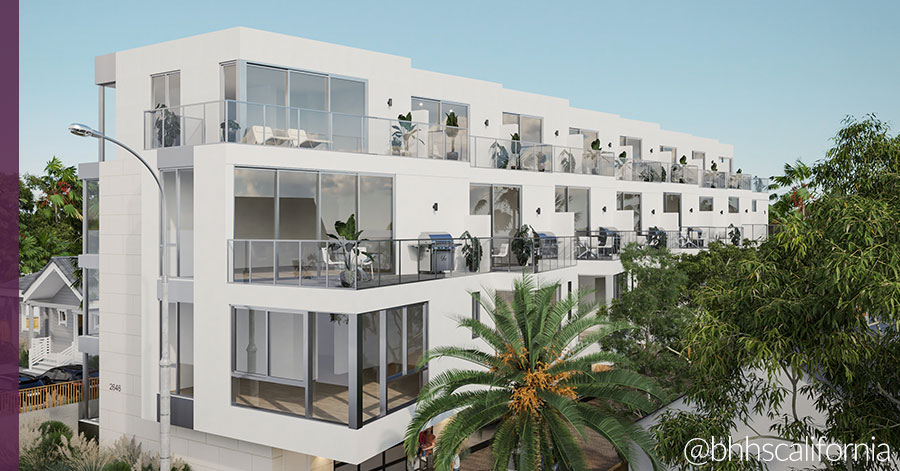 Carlsbad Sea Glass condos exterior showing balconies