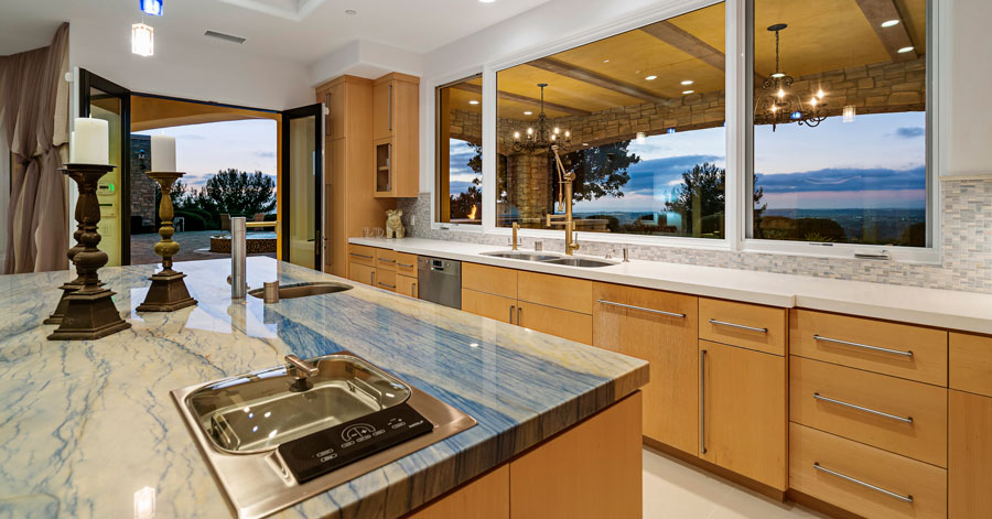 kitchen with beautiful views of Southern California