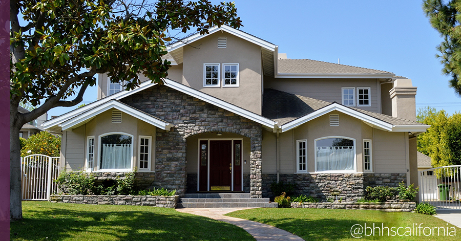 Exterior view of a spec house 