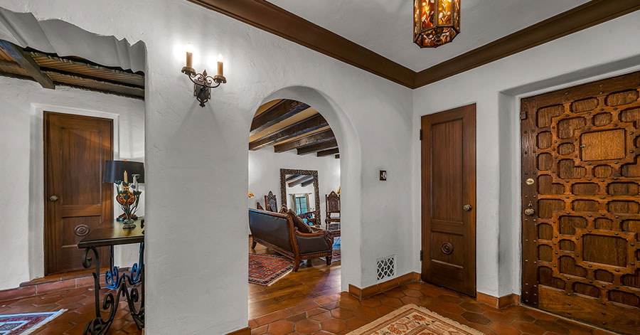 entryway of Spanish-Revival by Harry Hayden Whiteley