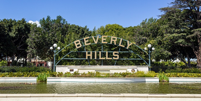 Beverly Hills sign in Los Angeles, California